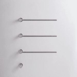 T39EL-3 Väggmonterad elektrisk handdukstork Vola C40 Brushed stainless steel