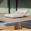 Juan solsäng dubbel teak/beige