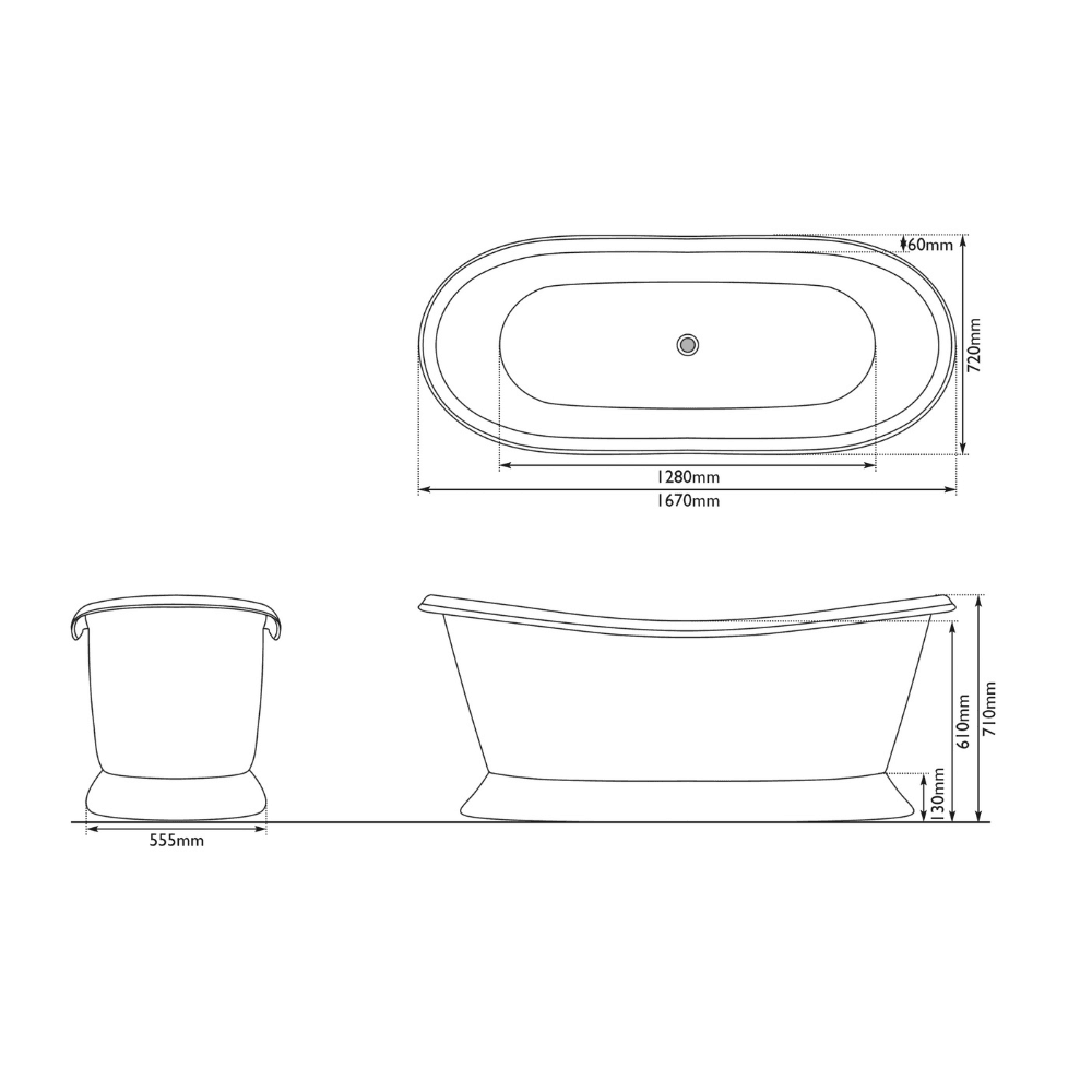 Bateau koppar fristående badkar – bild 4