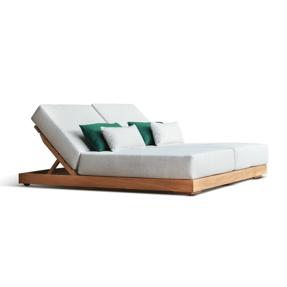Kos solsäng dubbel teak