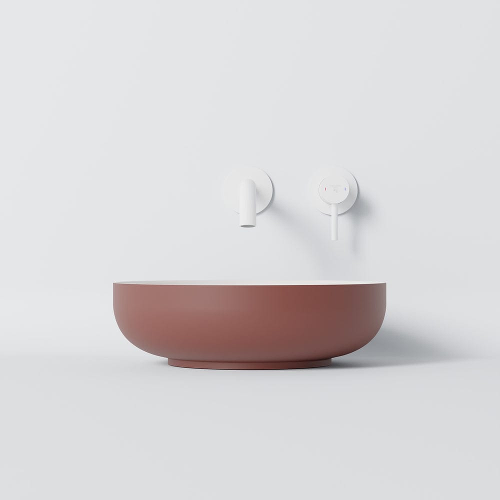 Steinberg Series 440 bänkställt tvättställ i solid surface, färg Bordeaux