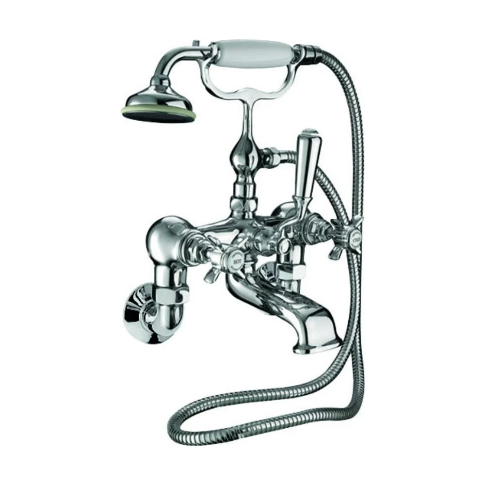 Imperial Edwardian väggmonterad badkarsblandare med handdusch